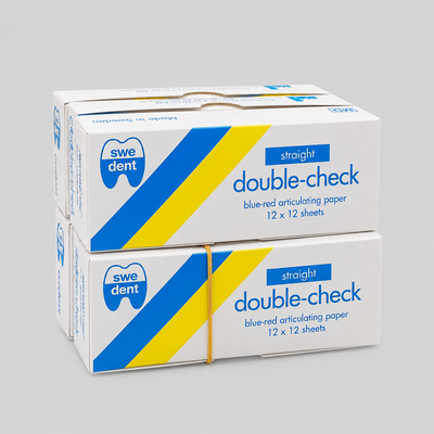 Swedent Double-Check düz mavi kırmızı artikülasyon kağıdı
