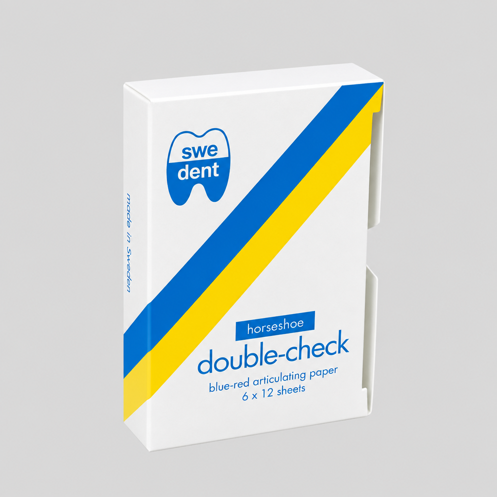 Swedent Double-Check mavi kırmızı nal artikülasyon kağıdı