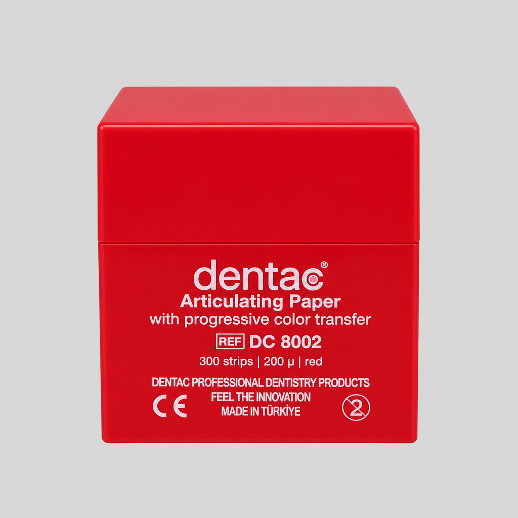 Dentac DC 8002 kırmızı artikülasyon kağıdı 300 şerit