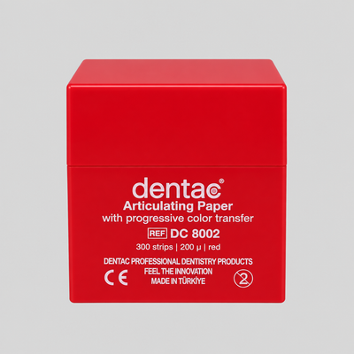 Dentac DC 8002 kırmızı artikülasyon kağıdı 300 şerit