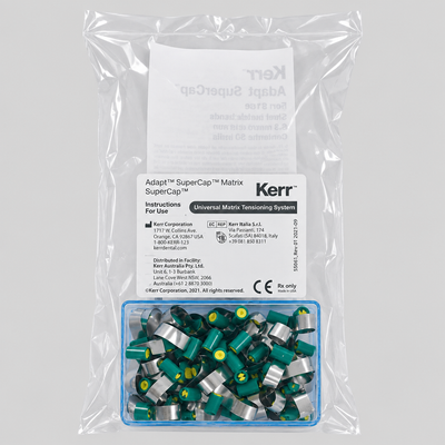 Kerr Adapt SuperCap yeşil metal matriks bantları