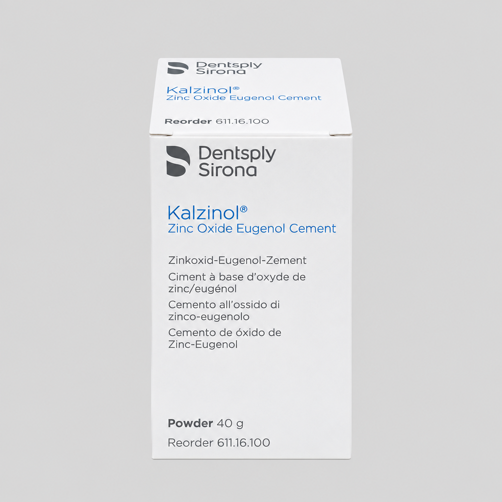 Dentsply Sirona Kalzinol Eugenol Dentsply Sirona Geçici Dolgu Malzemesi 38g ürün ambalajı
