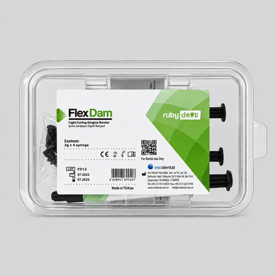 RubyDent Diş Hekimi Lastik Bariyer RUBY DENT Flex Dam ürün ambalajı