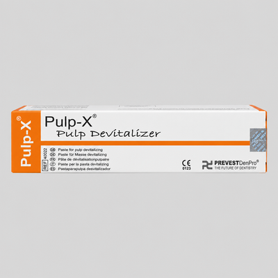 Prevest DenPro Sinir Öldürücü Pulp-X Prevest Arseniksiz Tüp Dental Ürün ürün ambalajı