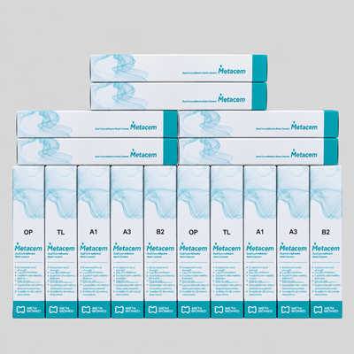 Meta Biomed Resin Cement Meta Cem Meta Biomed Rezin Siman Dental (Otomatik Karışım) ürün ambalajı