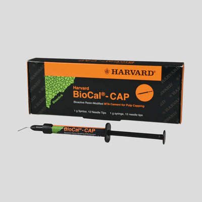 HARVARD BioCal- CAP light-curing MTA cement for direct and indirect pulp capping.